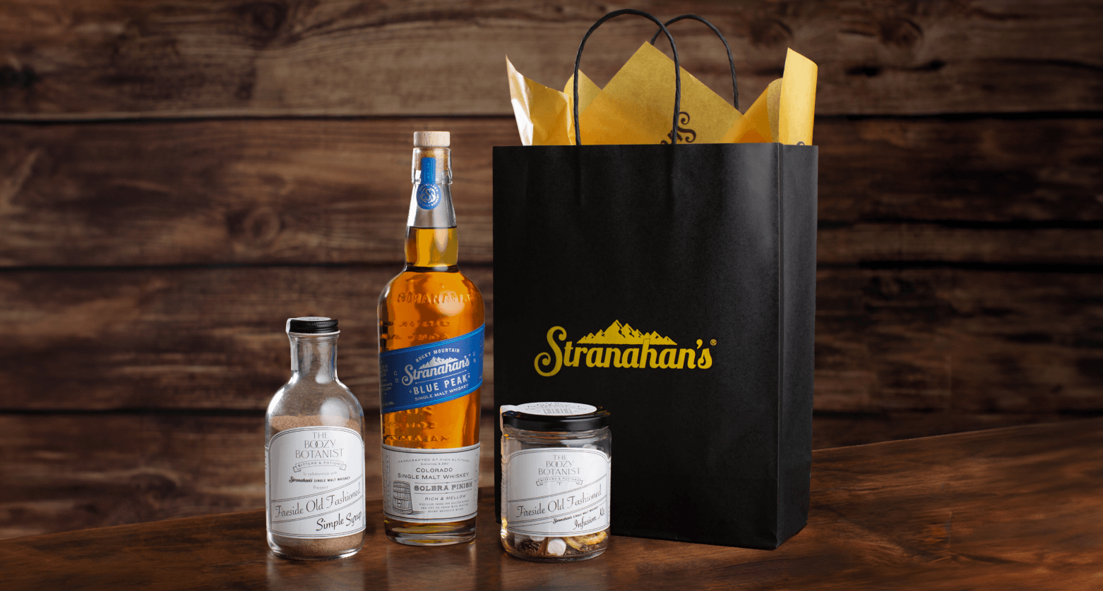 Bottle with syrup and honey